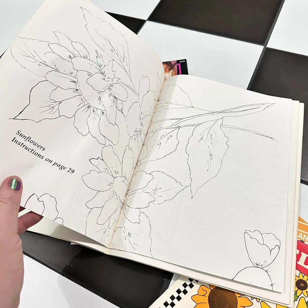 x3 1980s Floral Flowers Iron on Transfer Craft Book set  - Granny shirt